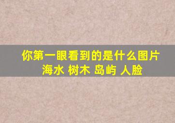 你第一眼看到的是什么图片 海水 树木 岛屿 人脸